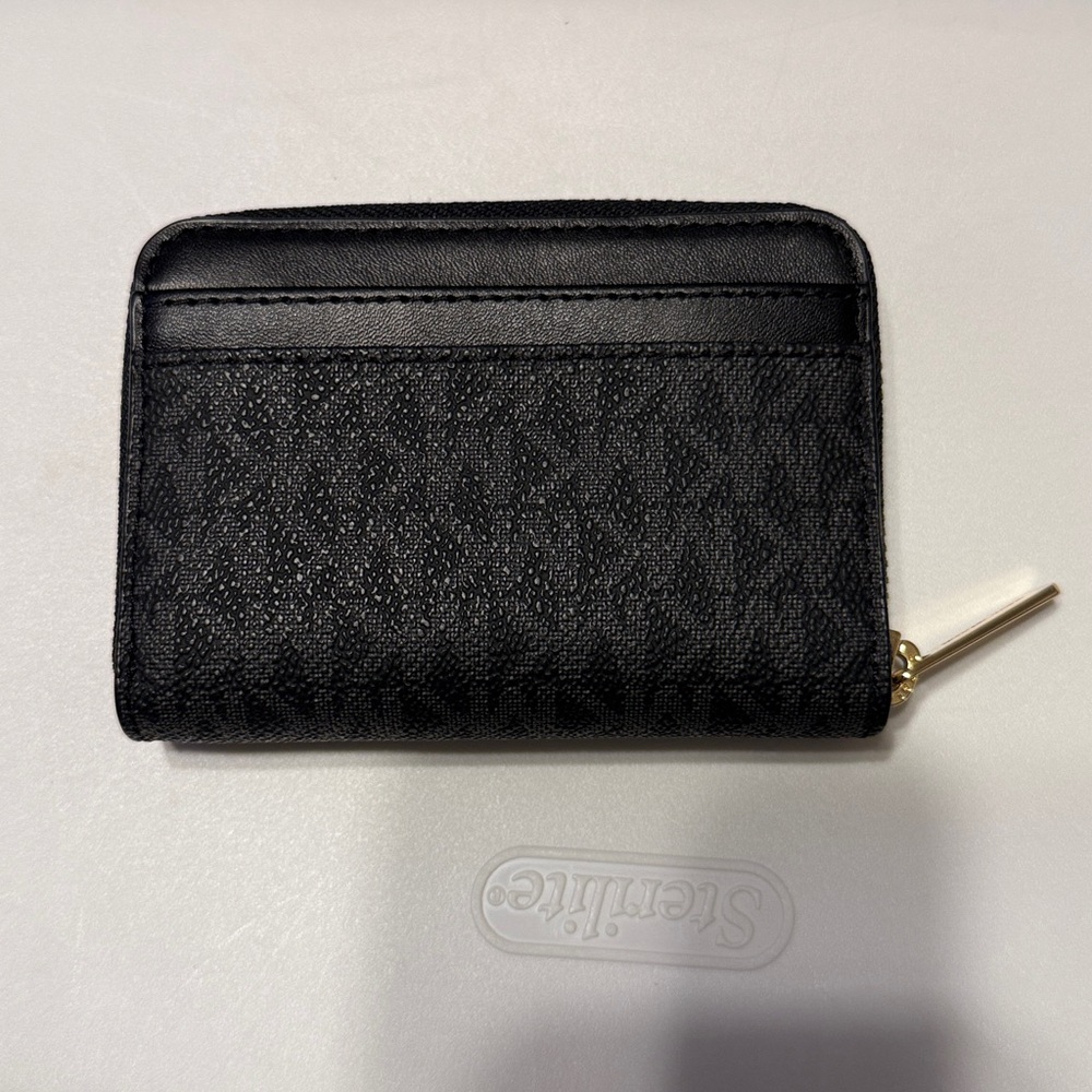 Michael Kors Black and Gold Zip Wallet - Picture 2 of 5